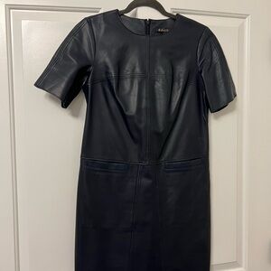 Brooks Brothers Elegant navy blue Leather Dress